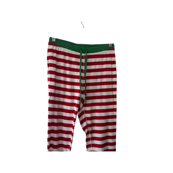 Hanna Andersson Red & White Stripe Pajama Pants Size Small Drawstring Waist - Picture 2 of 5